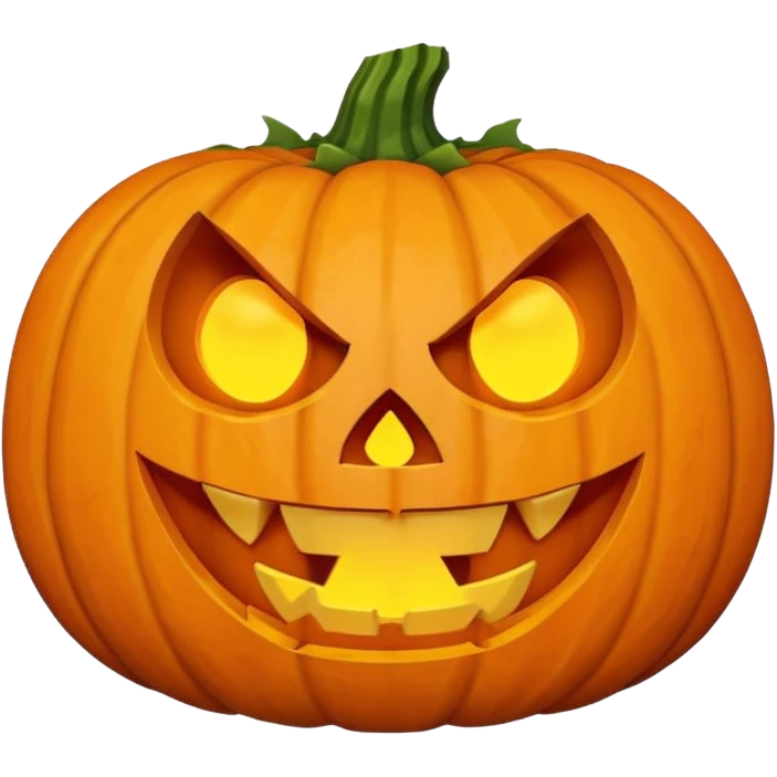 A scary pumpkin emoji