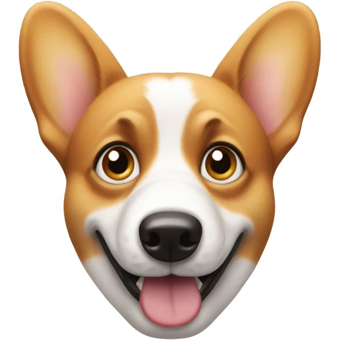Corgi with big eyes emoji