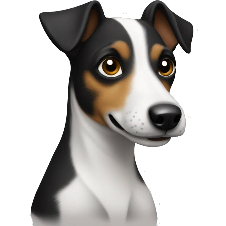 Black jack russel dog emoji