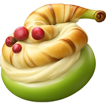 Zimtschnecke mit Pistaziencreme und Kirschen emoji
