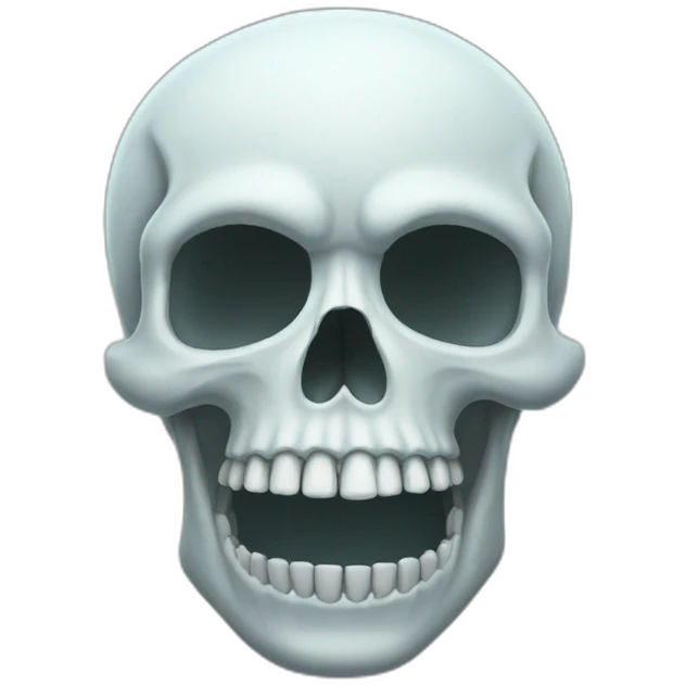 Freezing skull emoji