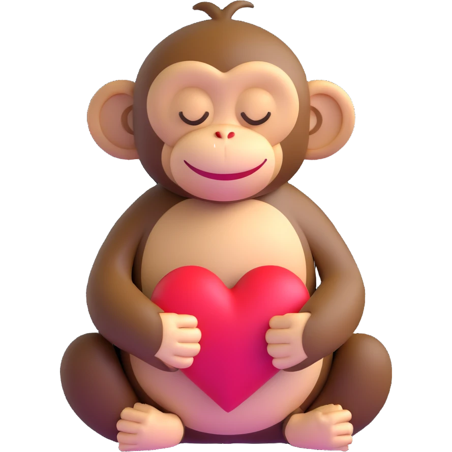 see no evil monkey holding a heart emoji