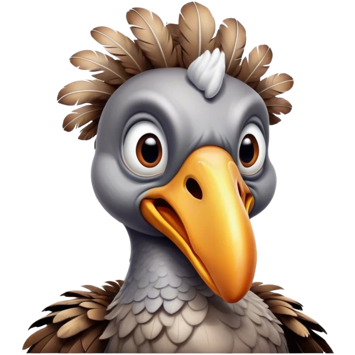 Angry realistic dodo emoji