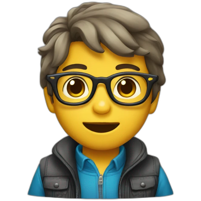 Niño con gafas emoji