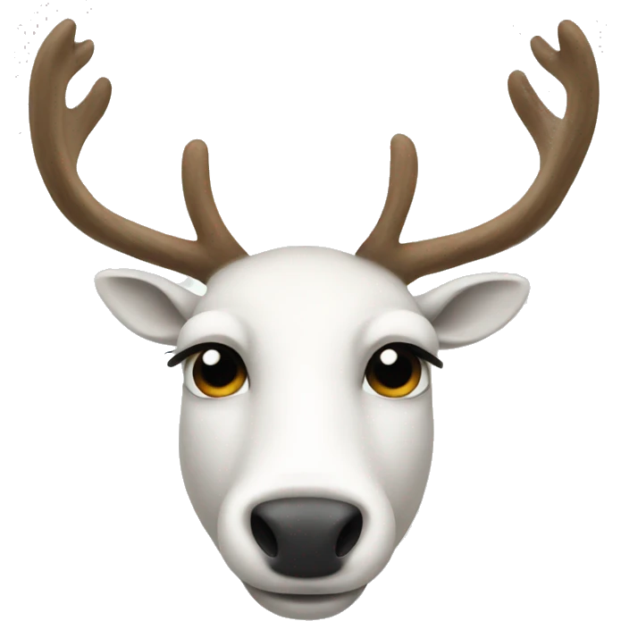 white-reindeer emoji