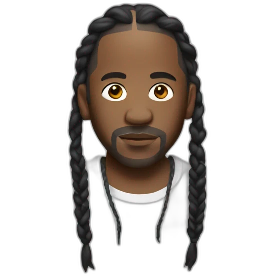 kendrick lamar with braids emoji