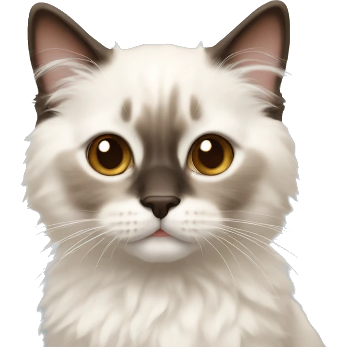 Ragdoll kitten with brown nose emoji