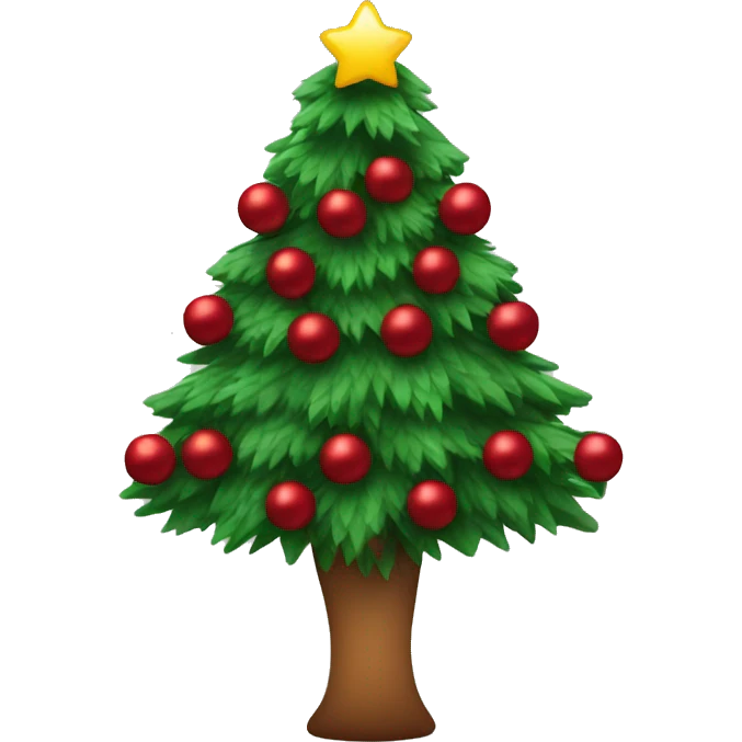 Christmas tree with Burgunder balls emoji
