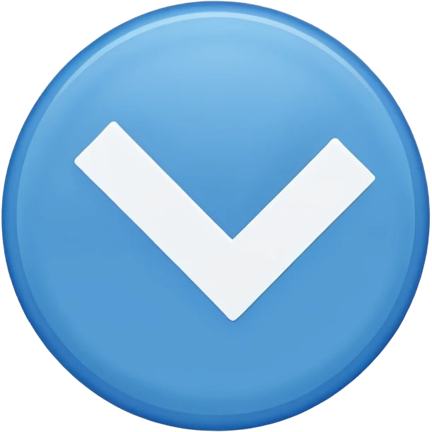 A blue circle emoji with a white tick in it emoji