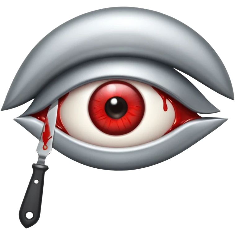 Knife in eye emoji
