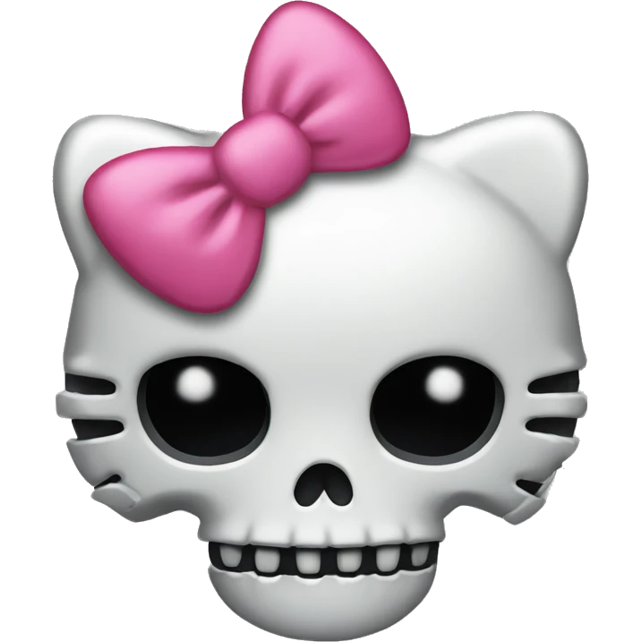 Hello kitty skull emoji