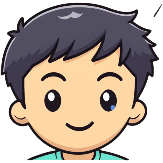 Short black haired male winking, young man with short black hair winking one eye emoji
