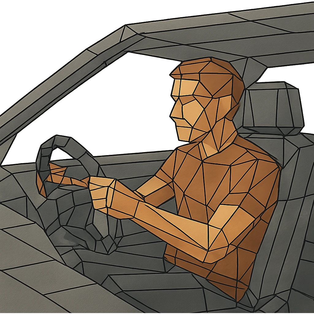 person driving a car emoji