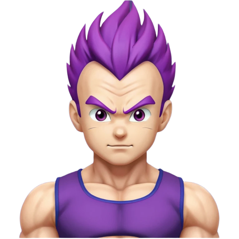 Vegeta ultra ego with purple hair emoji