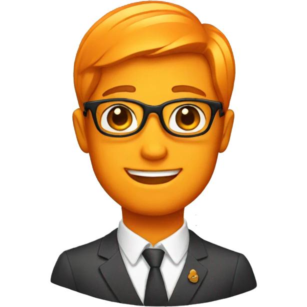preppy orange coloRed emojis' emoji