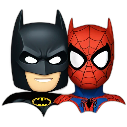 Batman and Spiderman  emoji