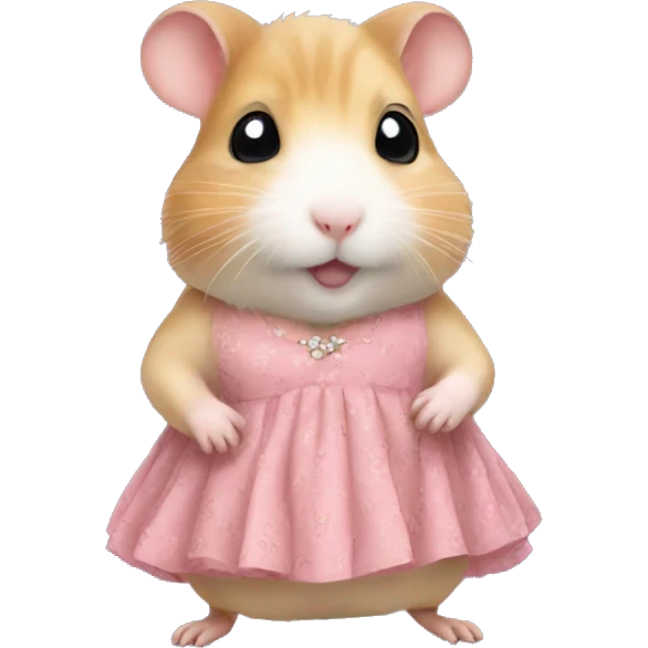 Hamster in dress emoji