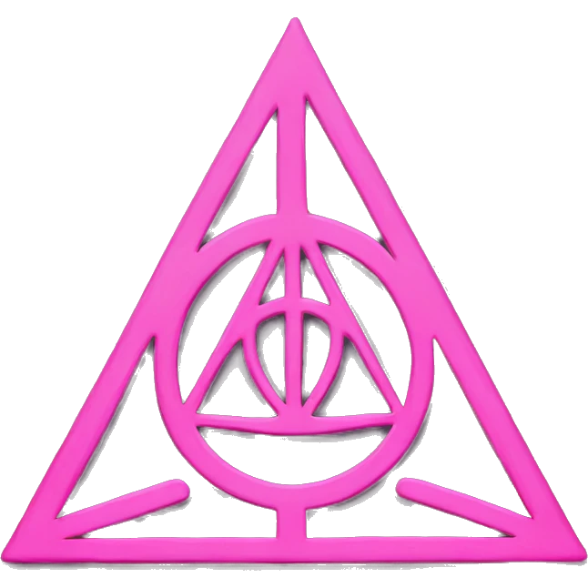 Deathly hallows in pink emoji