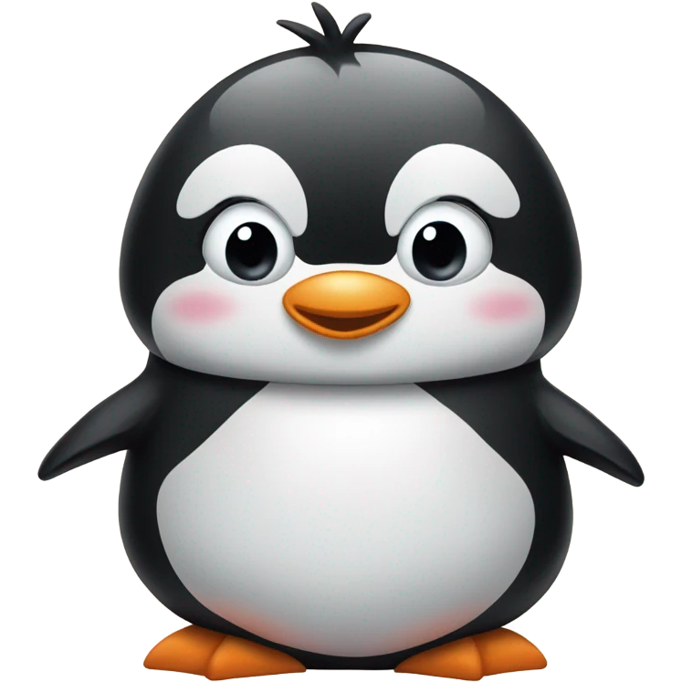penguin kissing face winking emoji emoji