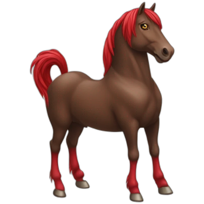 Cheval-et-coeur-rouge emoji