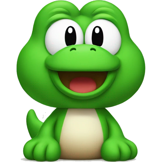 Yoshi with an Afro  emoji
