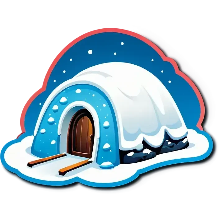 Ice Iglo Hotel mit Rutsche emoji
