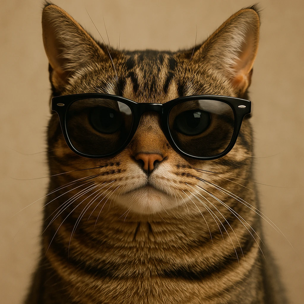 Cat wearing sunglasses emoji