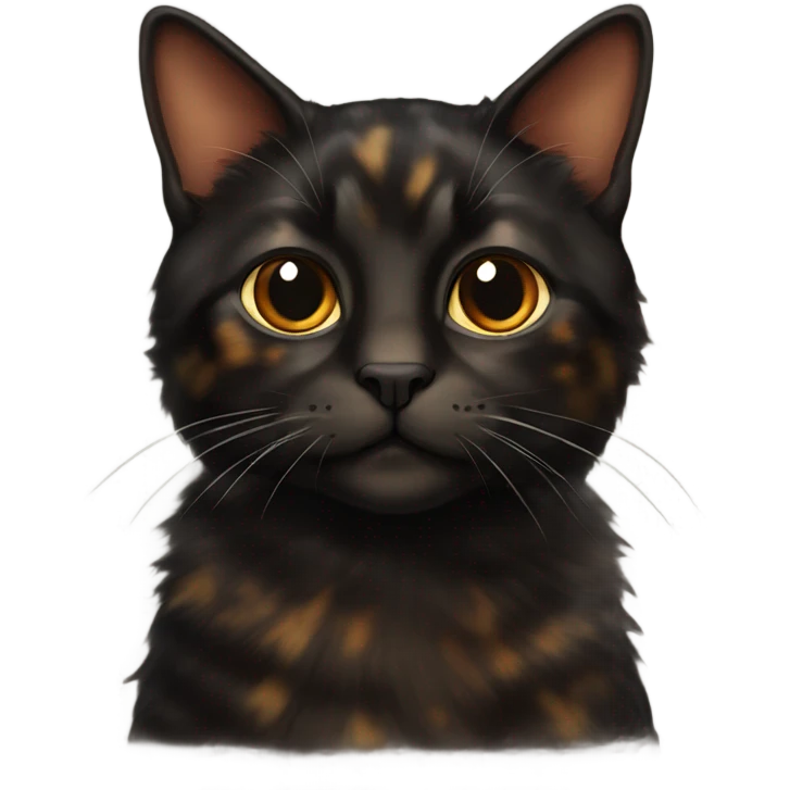 Dark tortoiseshell cat emoji