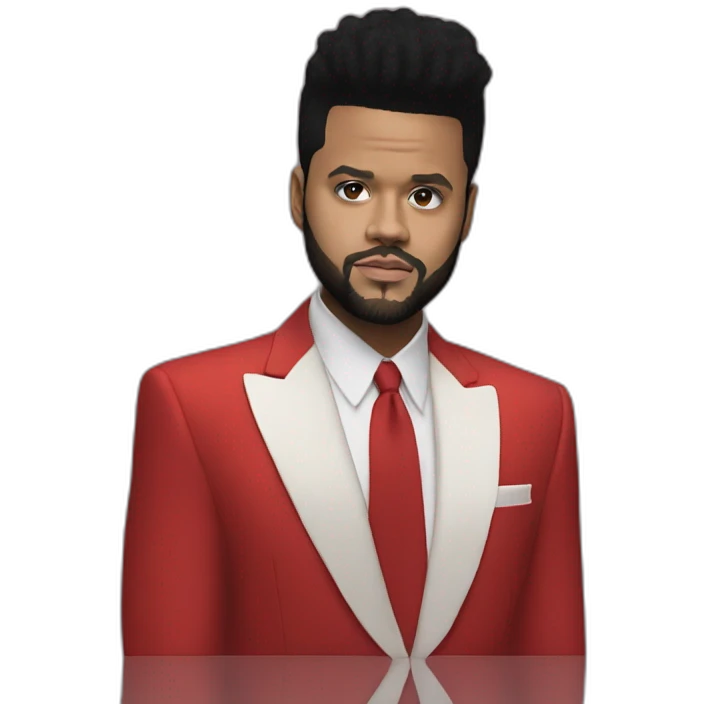 The weeknd in red suit emoji