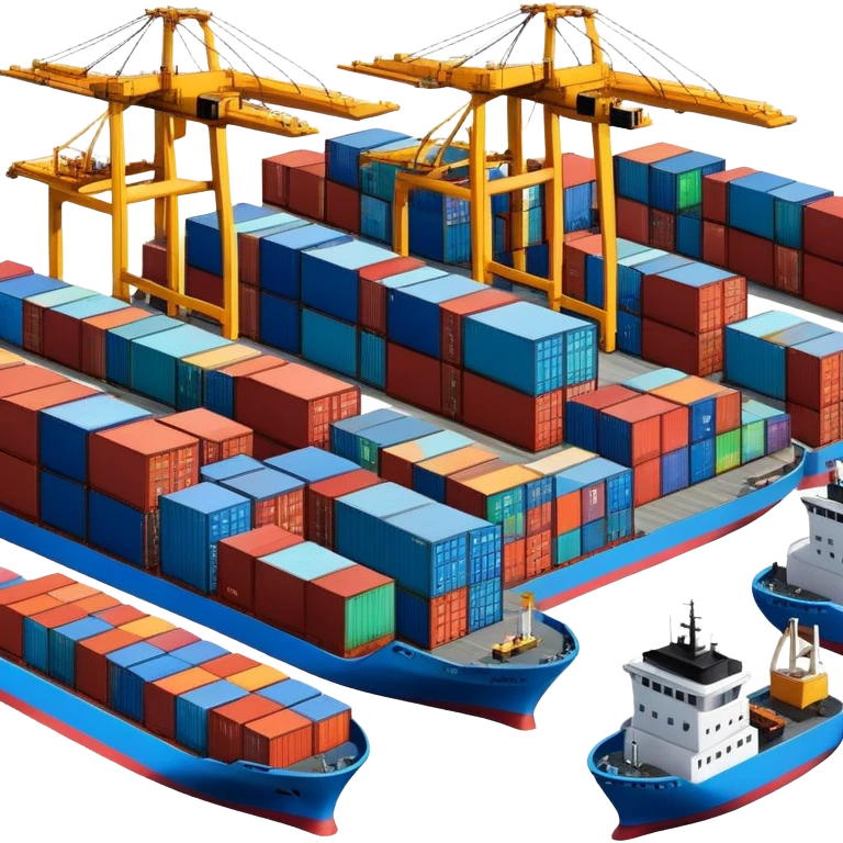 seaport with containers emoji