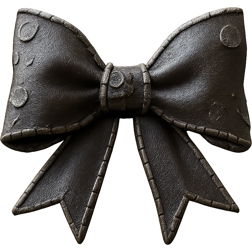 Remove the background and keep only the gothic bow in a photorealistic style. emoji