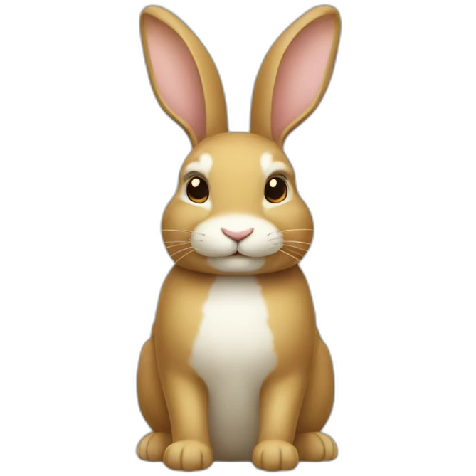 Un lapin avec un bec emoji