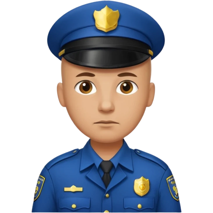 bald police emoji