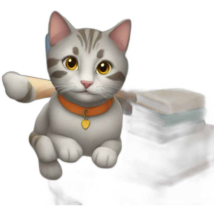 library cat emoji
