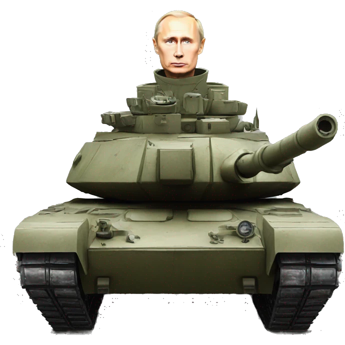 Vladimir putin in a tank emoji