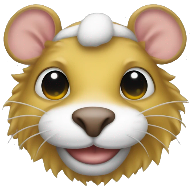 Ratona con aureola de santa emoji