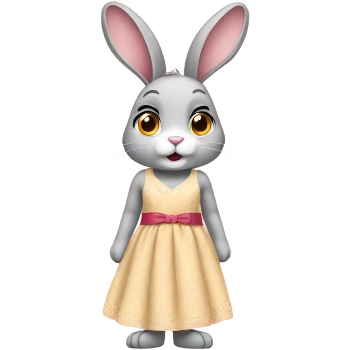 A rabbit in a dress emoji