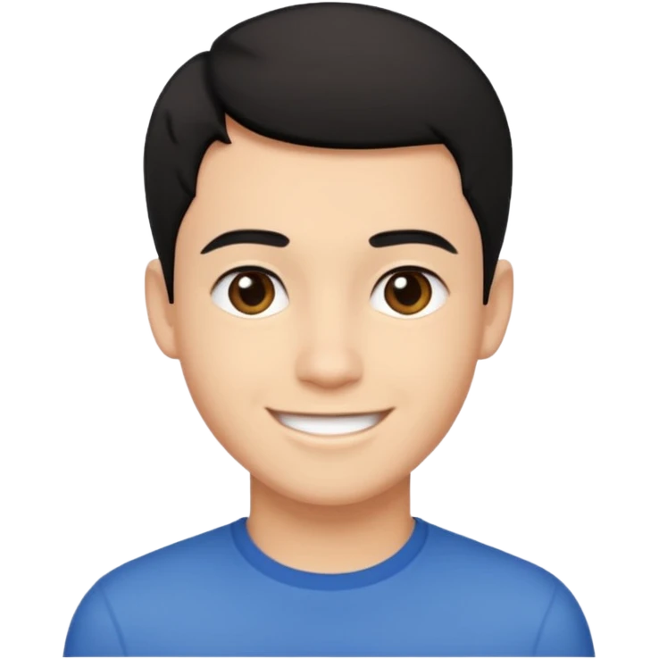 Emoji de un joven feliz  emoji