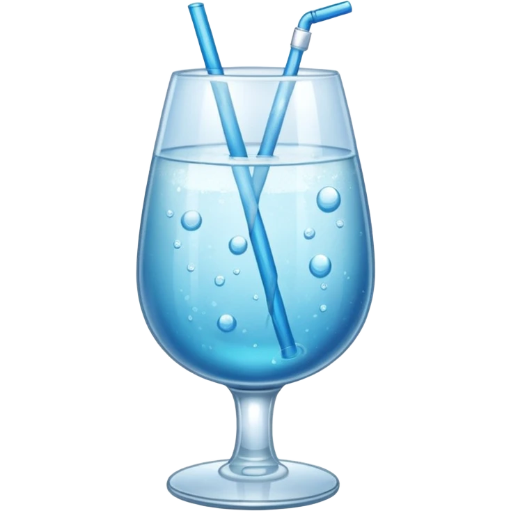 GLASS WITH FIZZ WATER emoji