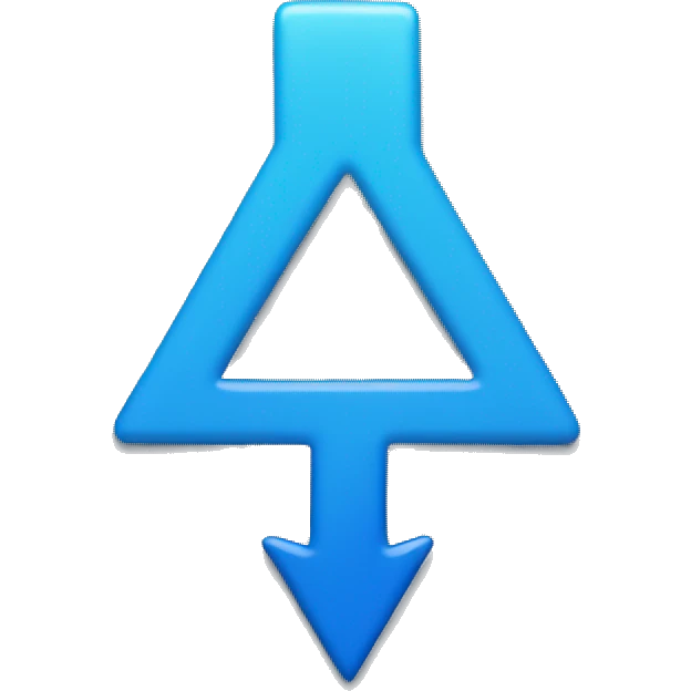 blue and  little bit ping arrows emoji