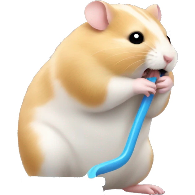 Hamster cleaning itself emoji