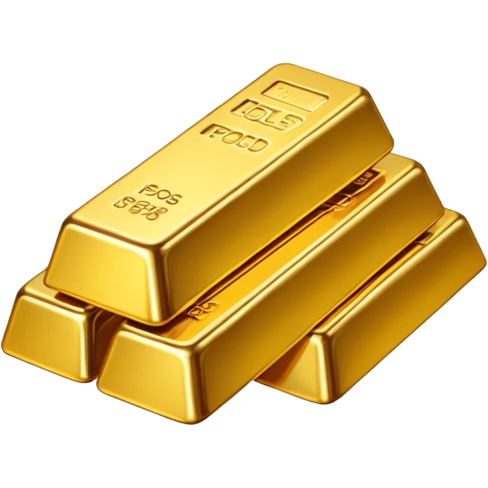 Many gold bars emoji