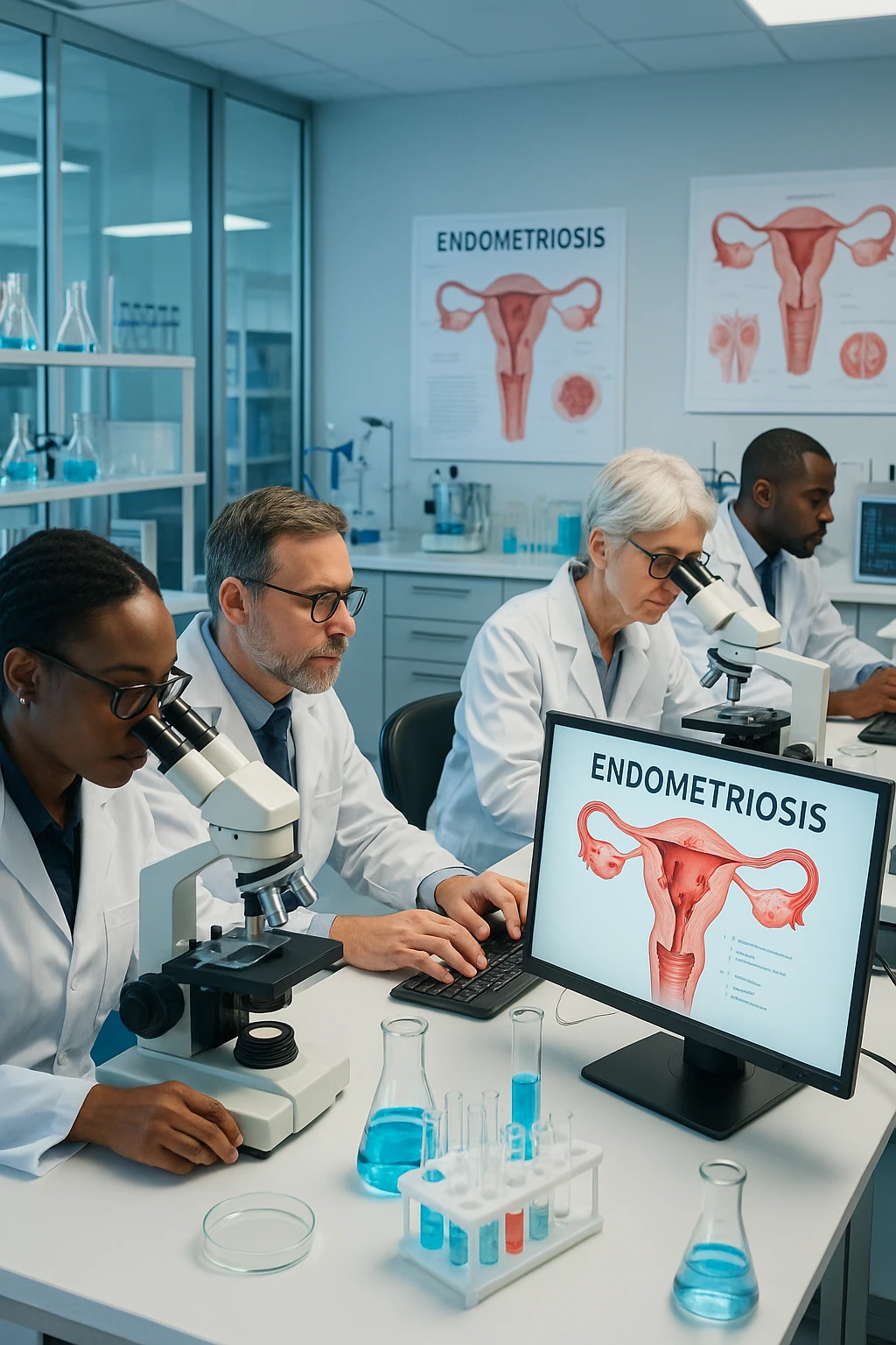 Scienziati americani che studiano l'endometriosi emoji
