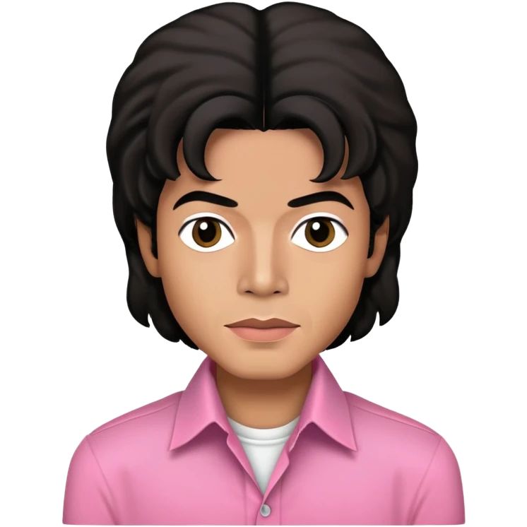 Make micheal jackson with a pink shirt on emoji