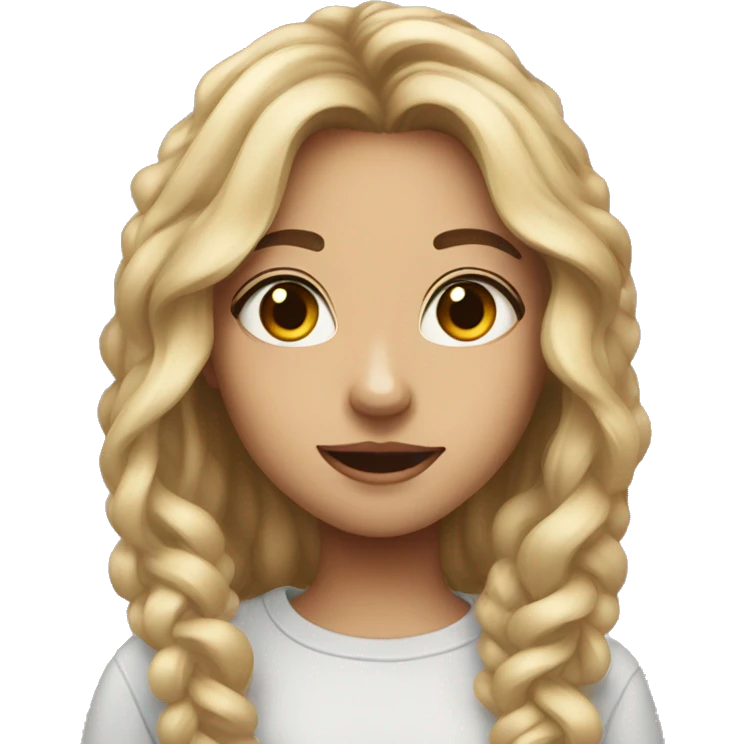 Aesthetic girl who call with iPhone emoji