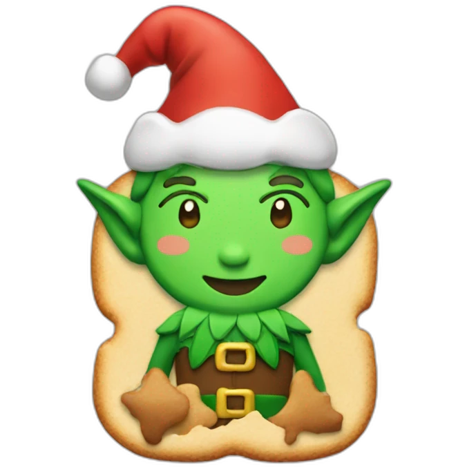 Elf bakimg cookie emoji