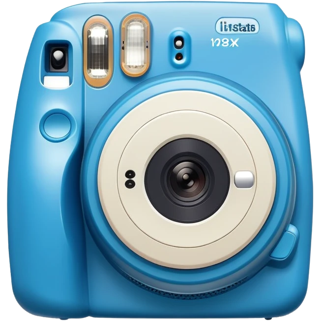 blue instax camera emoji