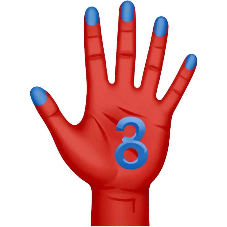 number onde hand  nfl blue (#00A3E0) and red (#F9423A) emoji