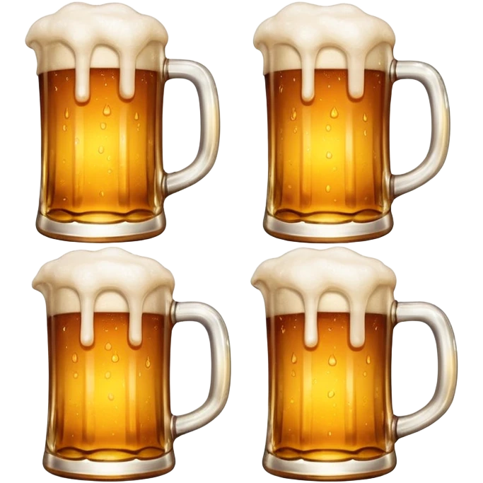 4 beers in glass jugs  emoji