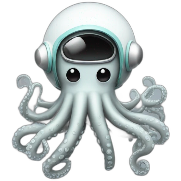 Pulpo con casco de astronauta espacial emoji